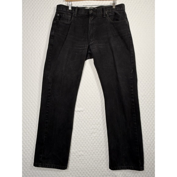 Levi's 505 Jeans Washed Black Straight Fit Mens 36x32 2010 Chore Cowboy Biker - Picture 1 of 8